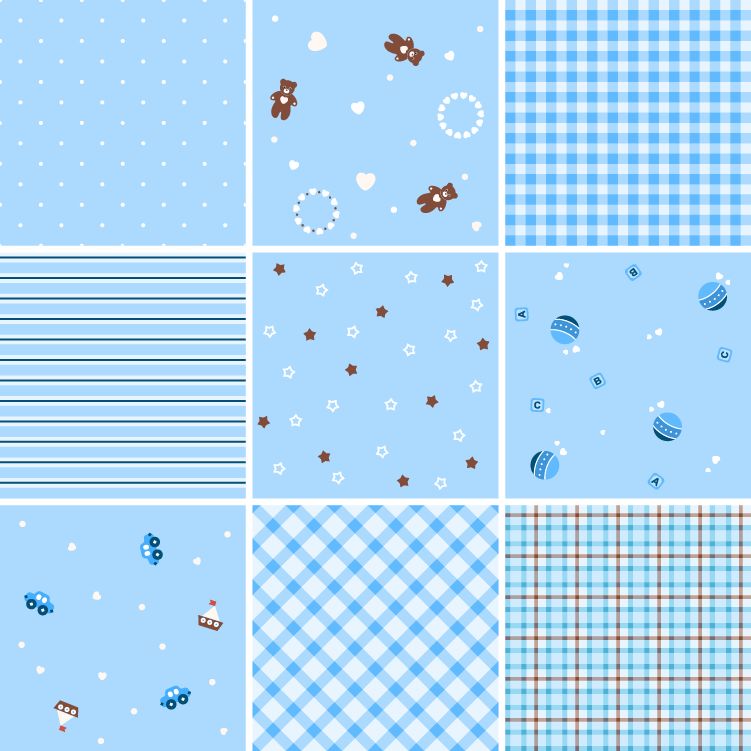 free vector Collection of Seamless Plaid Patterns Vector Background